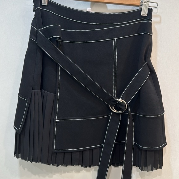CINQ À SEPT Black Misha Pleated Mini Skirt Size 0/XS - Picture 6 of 8
